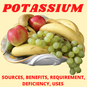 Potassium- Food Sources, Daily Requirement, Health Benefits, Deficiency Symptoms, Uses
